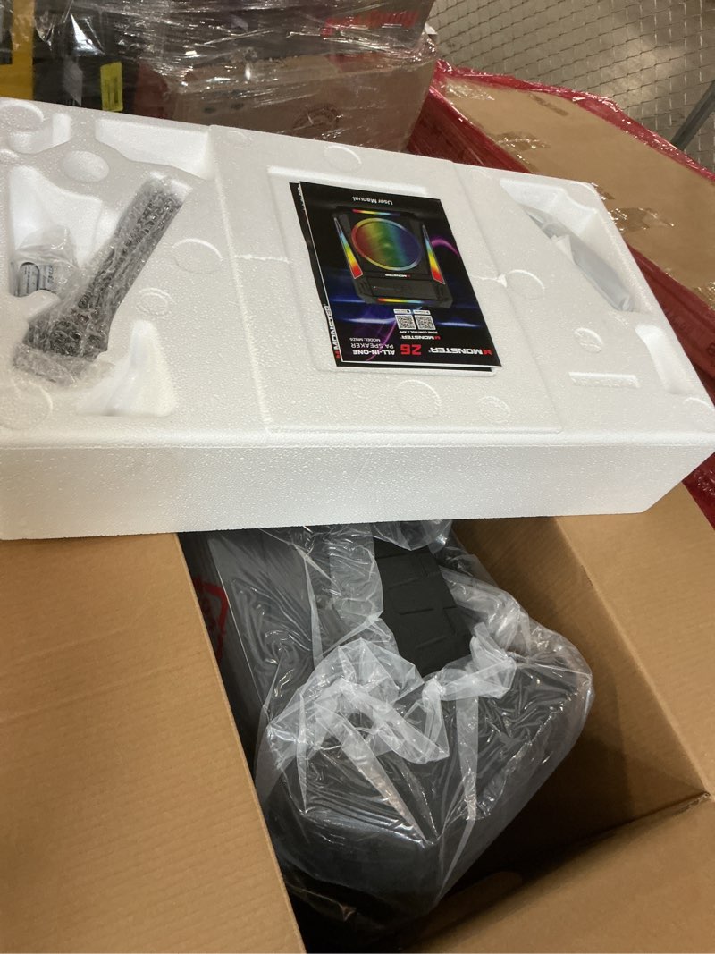 Condition photo showing As Is for monster z6 all-in-one pa bluetooth speaker system