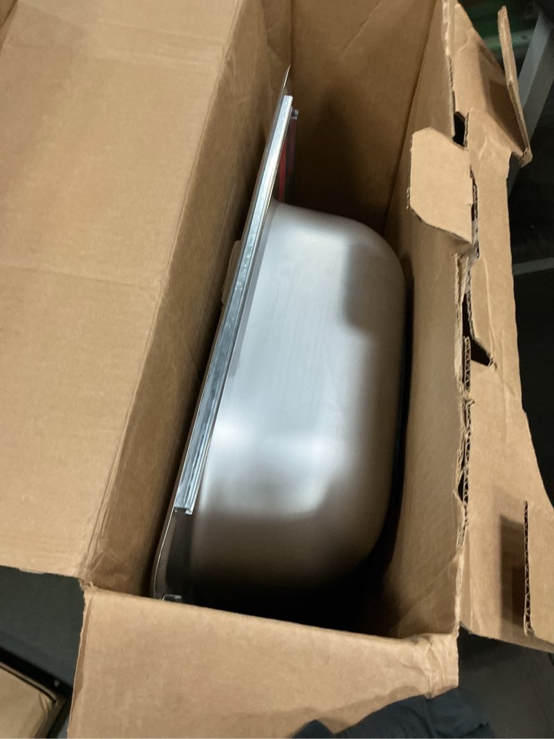 Condition photo showing Good Condition for Dayton D233221 Equal Double Bowl Top Mount Stainless Steel Sink, 33 x 22 x 6.5 33 x 22 x 6.5 1 Faucet Hole Sink Only