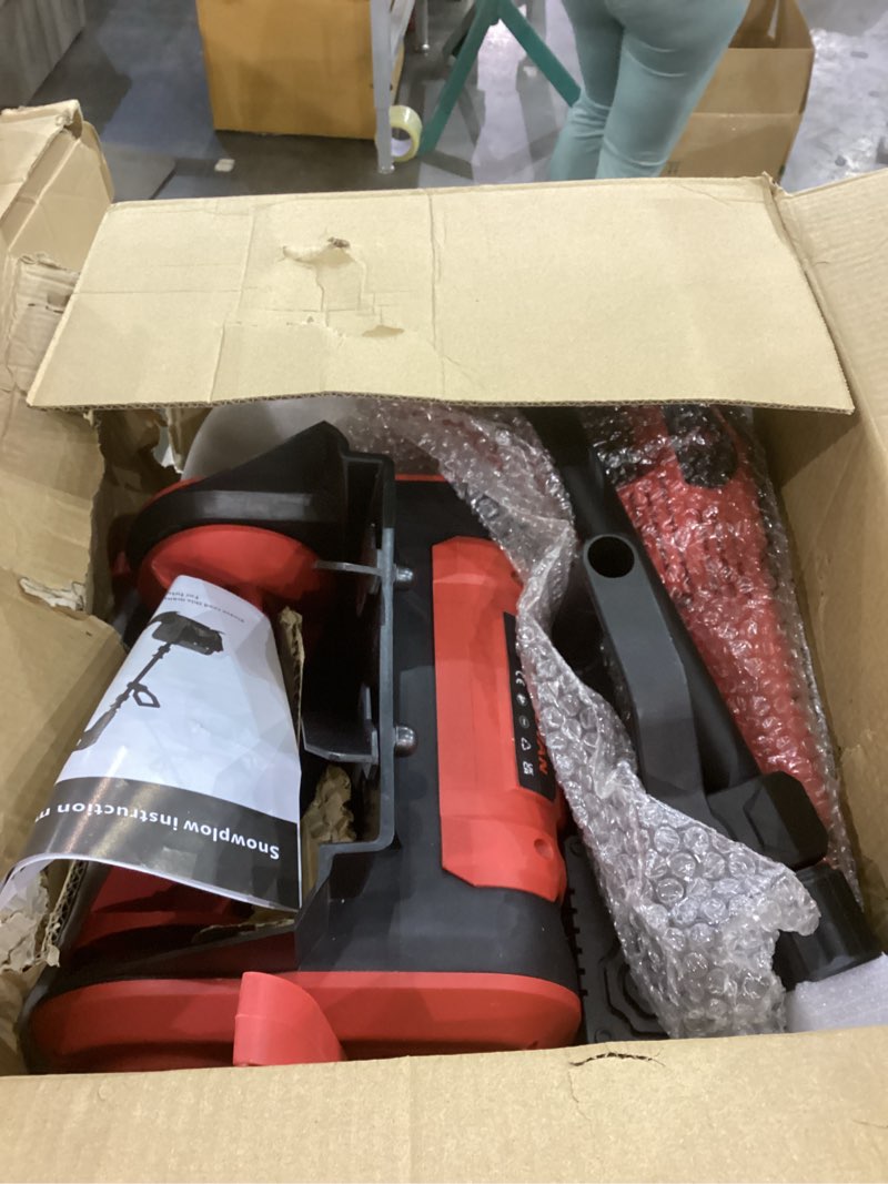 Snow Shovel, 20V | 12-Inch Cordless Snow Blower, Electric Snow Shovel with 2PCS 6.0Ah Batteries & Qu