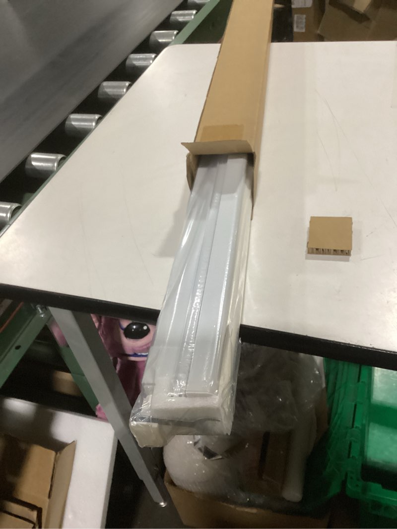 Condition photo showing New/Like New for lazblinds cordless zebra blinds for windows - dual layer light filtering & blackout roller shades, free-stop lift system, no drill easy install, day & night privacy with valance, 37" w x 72" h, white 37"w x 72"h white