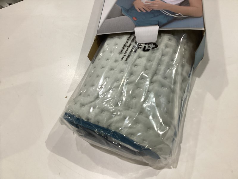 Condition photo showing As Is for Comfytemp Weighted Heating Pad for Back & Period, FSA Eligible Electric Heat Pad, Valentines Day Birthday Gifts for Mom Dad Women Men, 2.2 lb HSA Approved Neck Shoulder Heated Pad, 2H Auto-Off, 12x24 Navy Blue 12"x24"