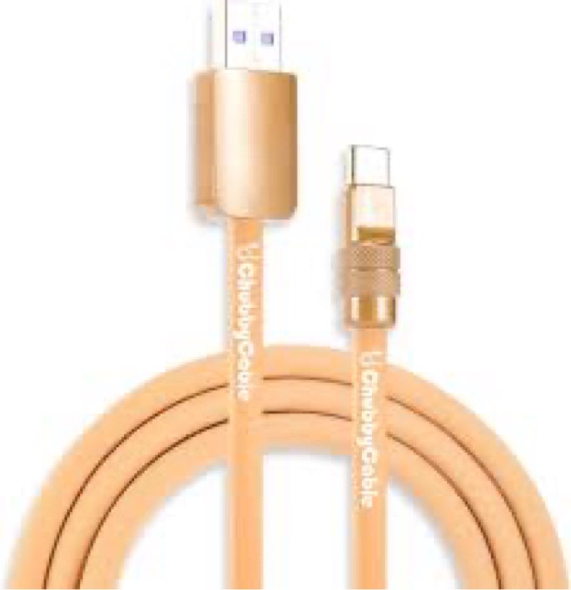 chubbycable Desert Titanium USB C Cable Luxury Gold 240W Fast Charging Cable Ultra