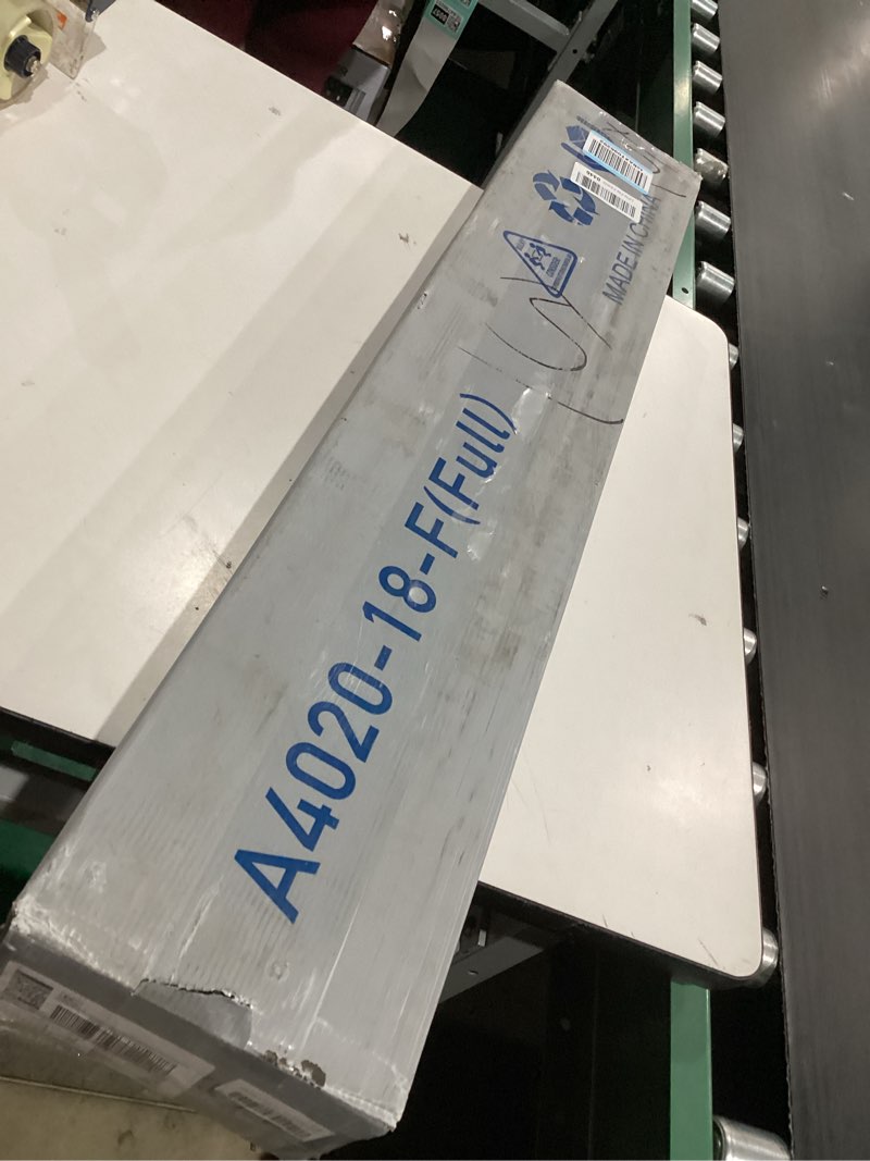 Condition photo showing As Is for Metal Bed Frame,Full Size Bed Frame with Storage Space,Heavy Duty Sturdy Mattress Foundation,Easy Assembly,No Box Spring Needed, Black,18 Inch,Full Full 18 Inch