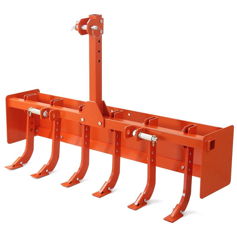 M optimized 55" Box Blade for Tractor, Box Scraper for Tractor 3 Point Hitch, Box Blade Suitable for CAT-0 & CAT-1 Tractors