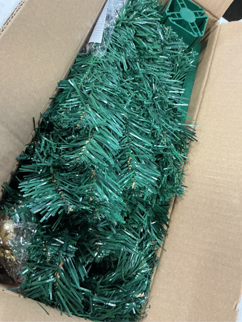 Condition photo showing New/Like New for [ Timer & 12 Modes ] 3 Ft Christmas Tree with 50 Warm White & Multi Color Lights 15 Ball Ornaments 3D Star Remote Control Battery Operated Small Christmas Tree Xmas Christmas Decorations (Green PVC) Style 1