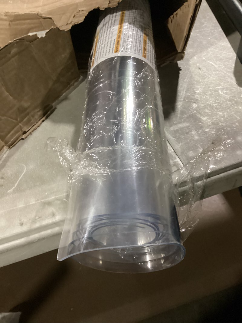 Condition photo showing Good Condition for Clear Table Cover Protector 42 x 72 Inch, 2mm Thick Table Protector for Dining Room Table, Clear Plastic Table Cover, Pad Mat for Kitchen, Writing Desk Pad for Desktop Clear 2mm 42" x 72"