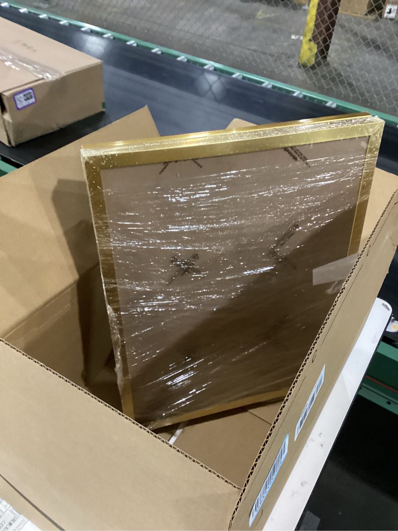 Condition photo showing New/Like New for gold 14x18 picture frame set of 3, high transparent frame for 14 by 18 photo collage canvas poster size wall mount and tabletop horizontally vertically (gold, 14 x 18 inches)