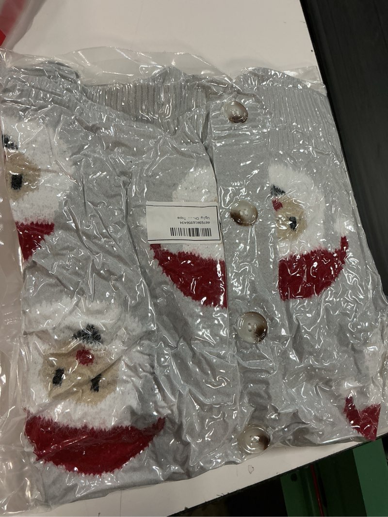 Condition photo showing New/Like New for ugly christmas cardigan sweaters for women funny long sleeve xmas santa fall button down knit sweater