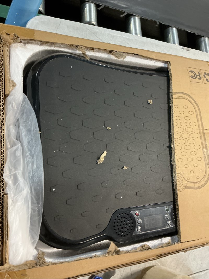 Condition photo showing As Is for vibration plate exercise machine,vibrating platform for lymphatic drainage with 250 speeds,450 lbs weight capacity,vibrated plates for weight loss,full body workout equipment for fitness at home