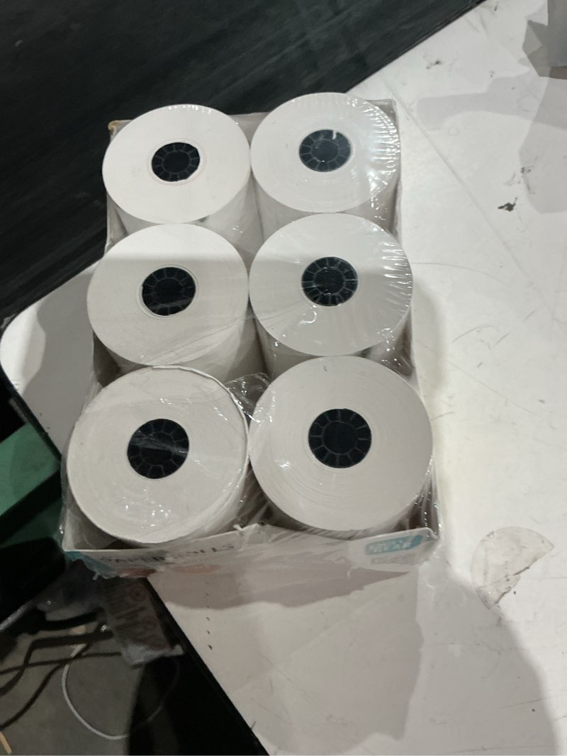 Condition photo showing Good Condition for pen + gear 3-1/8"x190' thermal receipt paper - 6 rolls per pack, 707587294