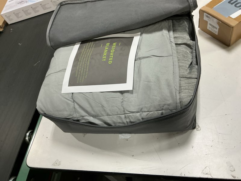 Condition photo showing Good Condition for Drewin Weighted Blanket for Adults 15lbs, Cooling Queen Size Weighted Blankets with Double Sided Breathable Microfiber, Soft Heavy Blanket for Sleep Natural and Relaxing, 60 x 80 inches, Grey Grey 60*80-15lbs