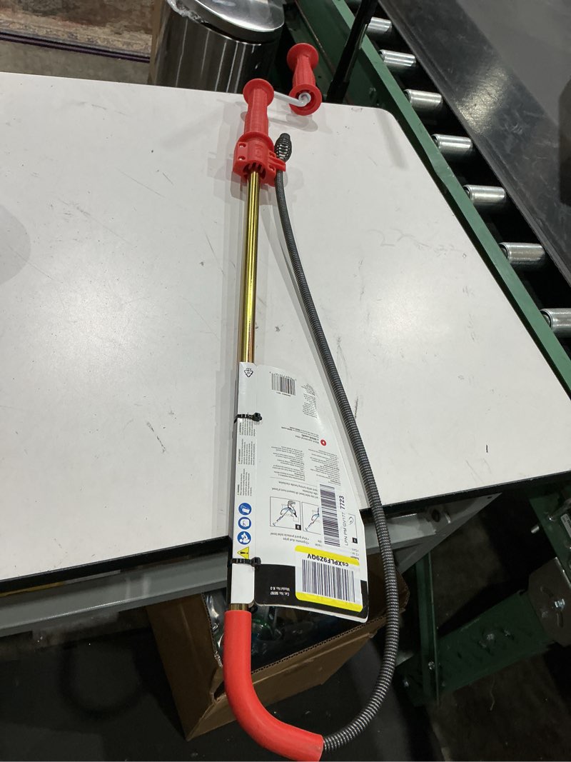 Condition photo showing New/Like New for ridgid 59787 model k-3 toilet auger with unclogging 3-foot snake and bulb head