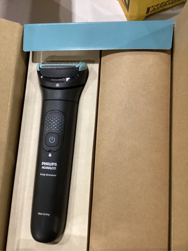 Condition photo showing Good Condition for philips norelco body groomer 7000 series, men's whole body groomer, contour-following 2d flexing head, triple protect shave system & intimate body hair trimmer, 100% showerproof, bg7480/50 1 pack- bg7480/50 black