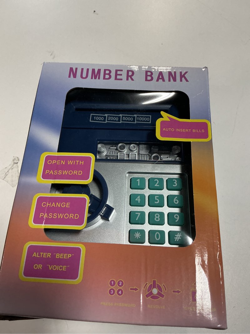 Condition photo showing New/Like New for Cargooy Mini ATM Piggy Bank ATM Machine Best Gift for Kids,Electronic Code Piggy Bank Money Counter 