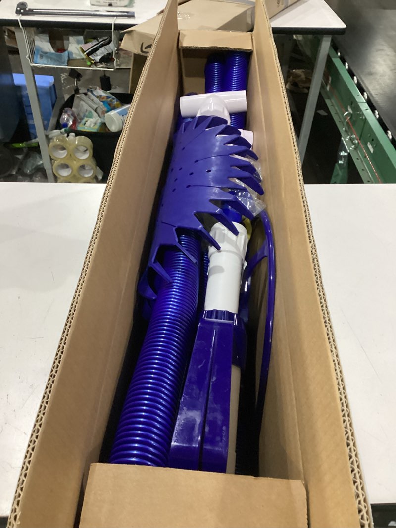 Condition photo showing As Is for vingli pool vacuum cleaner automatic sweeper swimming pool creepy crawler vacuum with 33ft hoses (navy blue&white)