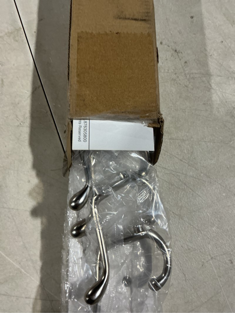 Condition photo showing Good Condition for ROOREVO Wall Mounted Coat Rack 24 Inches with 6 Hooks - 2 Pack, Wall Coat Hooks Wall Hat Hanger, Satin Nickel & White