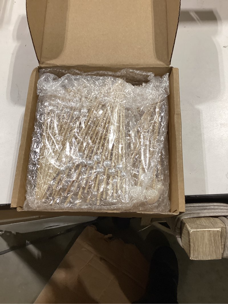 Condition photo showing Good Condition for reallnaive 200 pcs cocktail picks seashell pearl cocktail toothpicks for appetizers 4.7 inch white pearl toothpicks for summer hawaiian beach holiday wedding bridal shower party supplies 200 pearls and shells