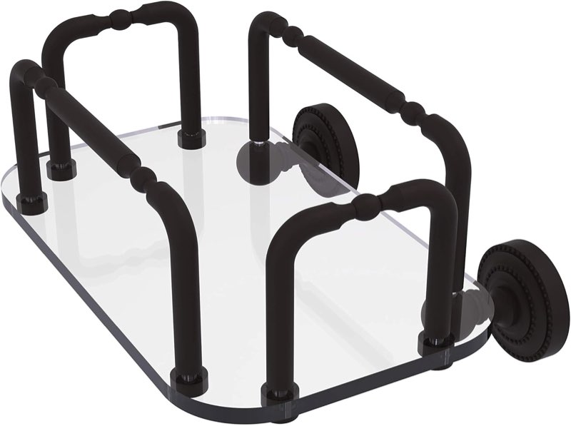 Allied Brass GT-2-DT-ORB Dottingham Wall Mounted Guest Towel Holder, Oil Rubbed Bronze