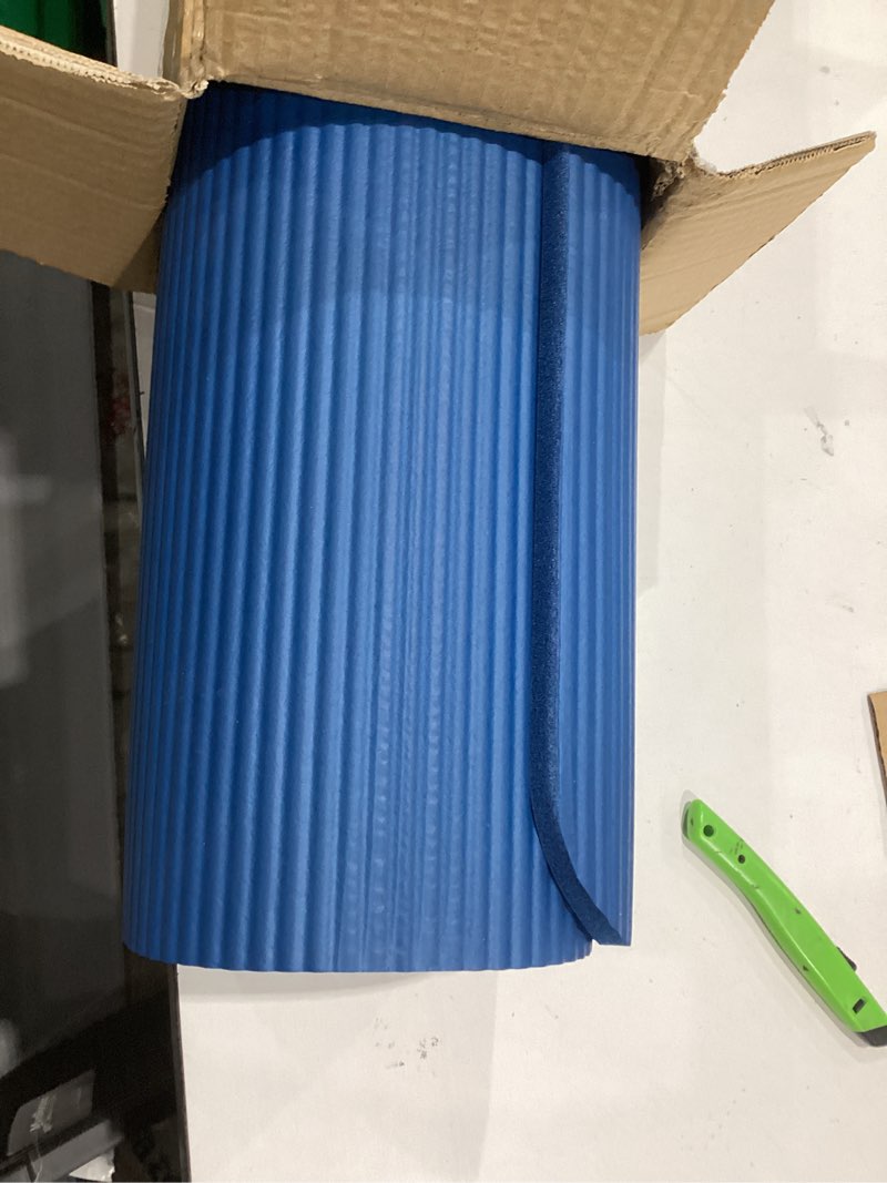 Condition photo showing Good Condition for gaiam essentials 2/5" thick (10mm) yoga & pilates, fitness & exercise mat with easy-cinch carrier strap cusion support for fitness and gym workouts navy 2/5" (10mm)