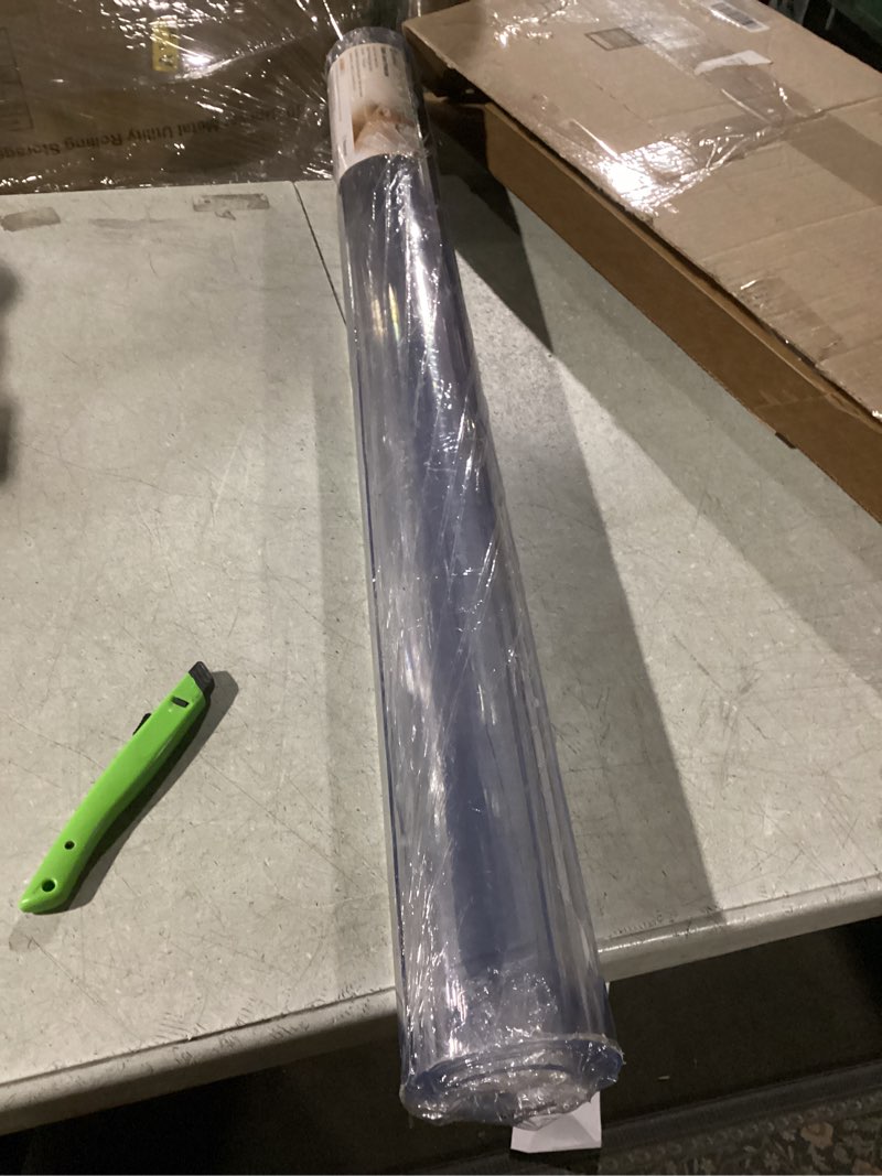 Condition photo showing Good Condition for LovePads Clear Table Cover Protector, 36 x 72 Inch 2mm Thick Plastic Table Cover, Table Protector for Dining Room Table, Waterproof Dresser Cover Top for Kitchen, Coffee, Writing Desk 36" x 72" Clear 2mm