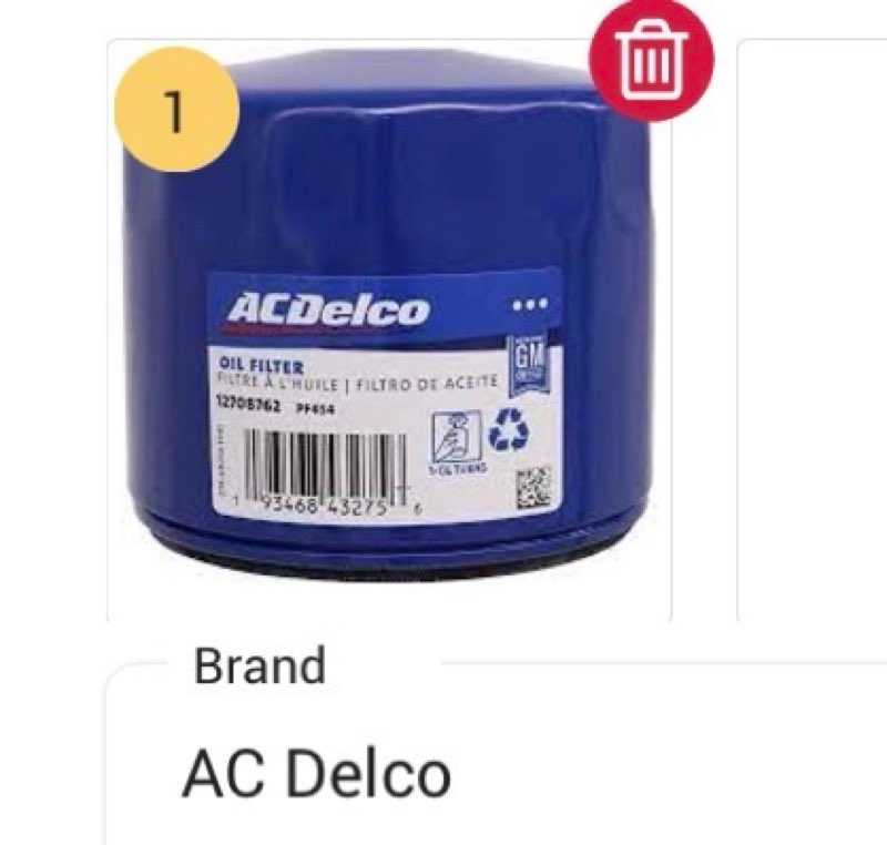AC Delco Oil Filter