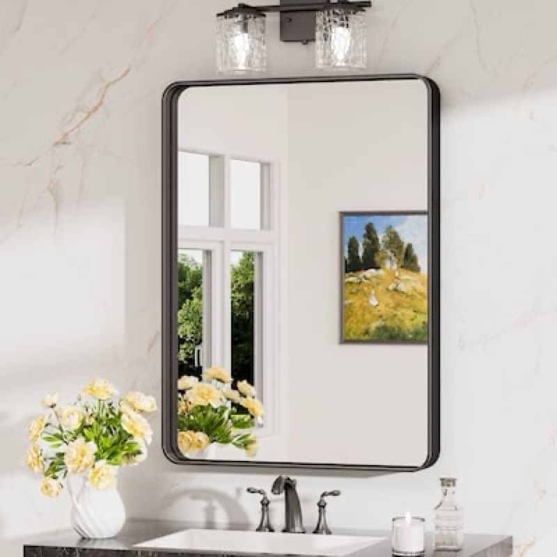 framed wall mirror