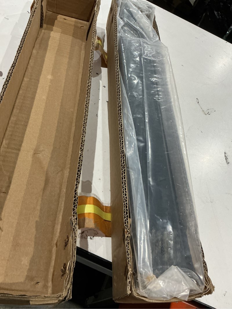 Condition photo showing As Is for black 18 inch trailer hitch extender, 2-inch trailer hitch receiver adapter, gtw 3500lbs/tw 350lbs, trailer hitch extender for bike rack/trailer/truck/cargo carriers (hitch pin and clip included)