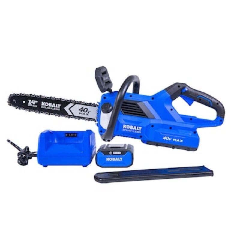 kobalt gen4 40-volt 14-in battery 4.0 ah chainsaw battery included charger included