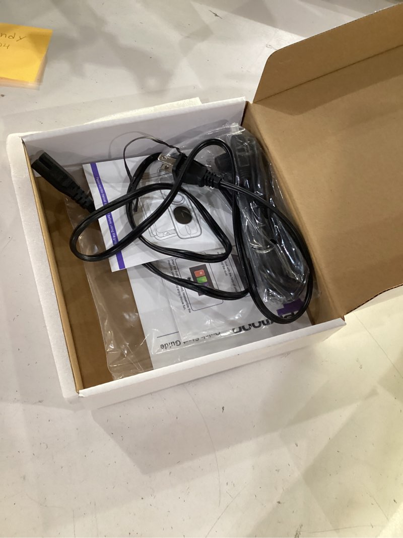 Condition photo showing Good Condition for smart 4k projector [bundled with google tv stick] with wifi and bluetooth, 2500ansi, auto lens cap, portable outdoor movie projector with built-in apps auto focus for ceiling/home theater/bedroom black & gray