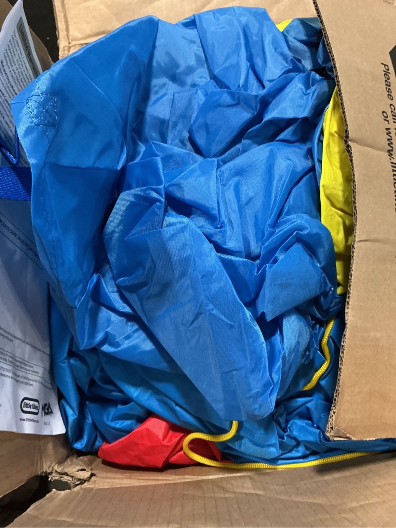 Condition photo showing As Is for Little Tikes Jump 'n Slide Inflatable Bouncer Includes Heavy Duty Blower With GFCI, Stakes, Repair Patches, And Storage Bag, for Kids Ages 3-8 Years Multi Regular