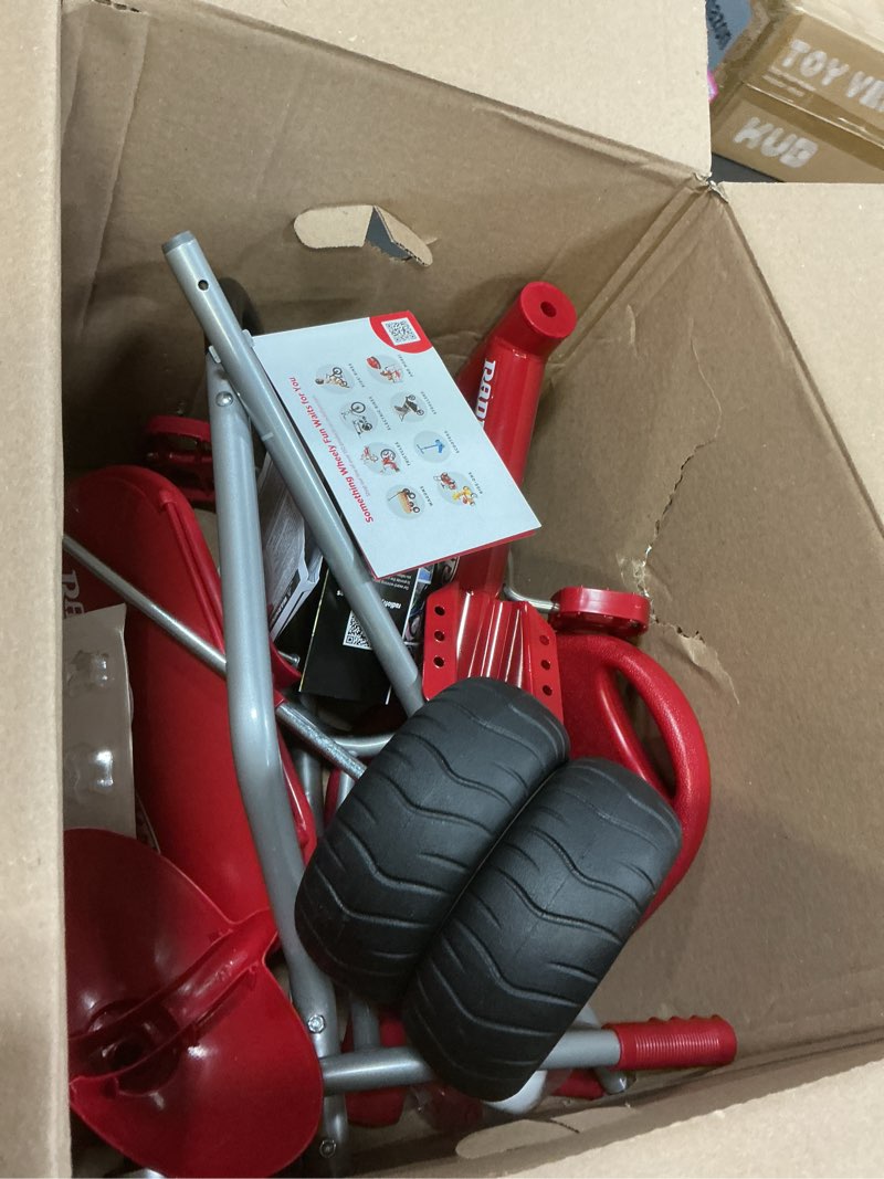 Condition photo showing Good Condition for Radio Flyer Red Rider Trike for Ages 2.5–5, Three Wheel Toddler Bike, Kids Tricycle, Outdoor Riding Toy, Durable Steel Frame, Adjustable Seat, Classic Red, Amazon Exclusive