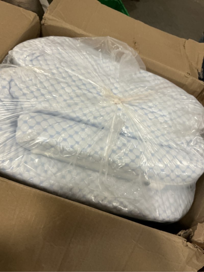 Condition photo showing As Is for SINWEEK 3 Inch King Cooling Memory Foam Mattress Topper for Pressure Relief, Thick Bed Mattress Pad with Cooling Soft Cover and Adjustable Straps, CertiPUR-US Certified King 3 inch