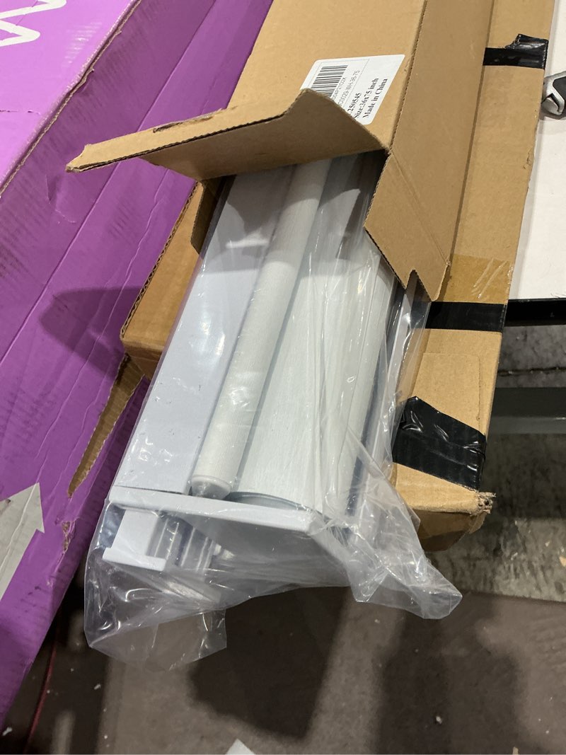 Condition photo showing New/Like New for joydeco no drill blackout shades, free-stop cordless roller shades, uv protection, thermal insulated blinds for indoor windows, easy install window blinds for home and office (white, 36" w x 75" h) white (no drill) 36"w x 75"h