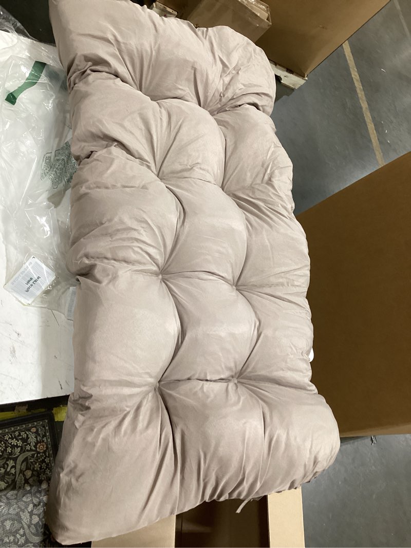 Condition photo showing Good Condition for qilloway indoor/outdoor high back chair cushion for adirondack,spring/summer seasonal all weather replacement rocking chair cushions. (1 piece, tan/grey)