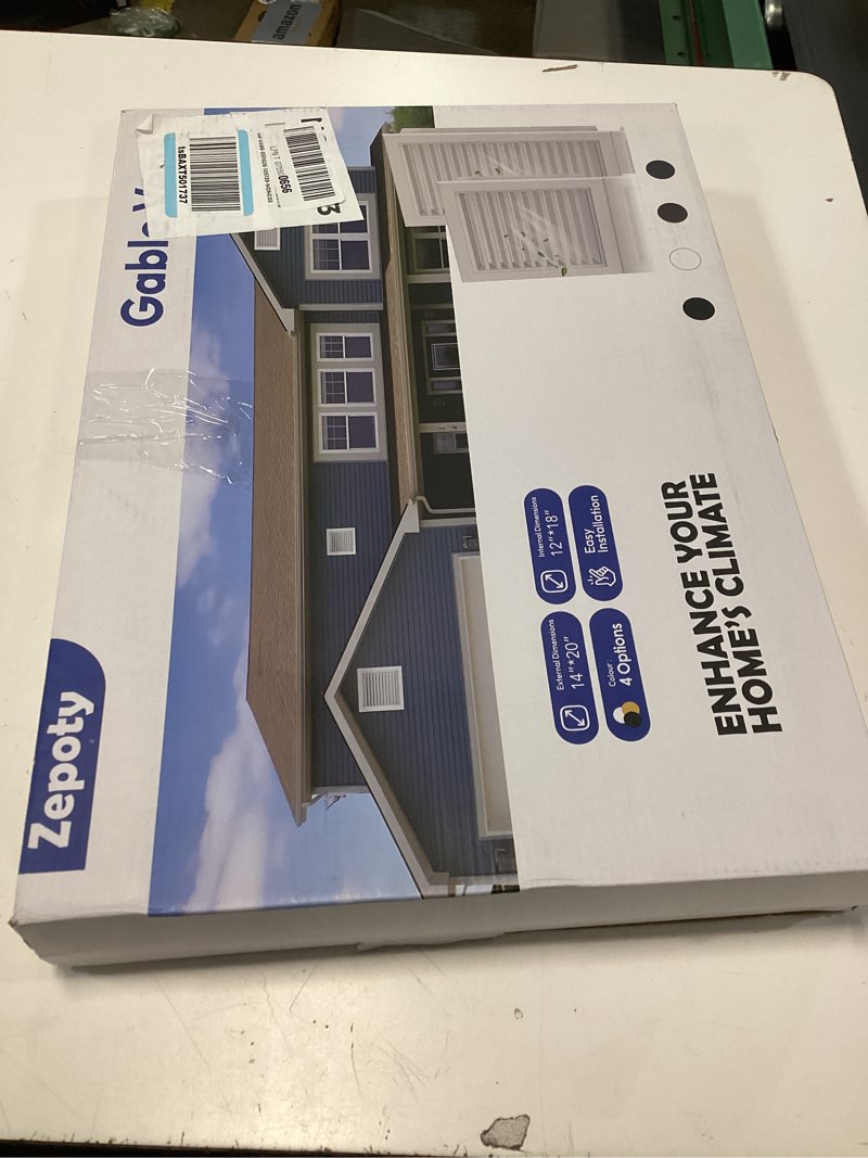 Condition photo showing New/Like New for 16"x22" gable vent aluminum alloy – durable attic, garage & shed ventilation, integrated metal screen to stop critters, anti-condensation design, opening 14"x20" black 14" x 20" vent opening black