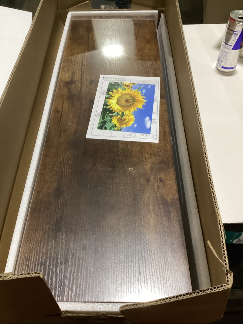 Condition photo showing Good Condition for Fun Memories Bathroom Shelves 32 Inch Long Set of 2, Floating Shelves for Wall with Invisible Brackets, for Bedroom, Living Room, Kitchen, Walnut Walnut 31.5"