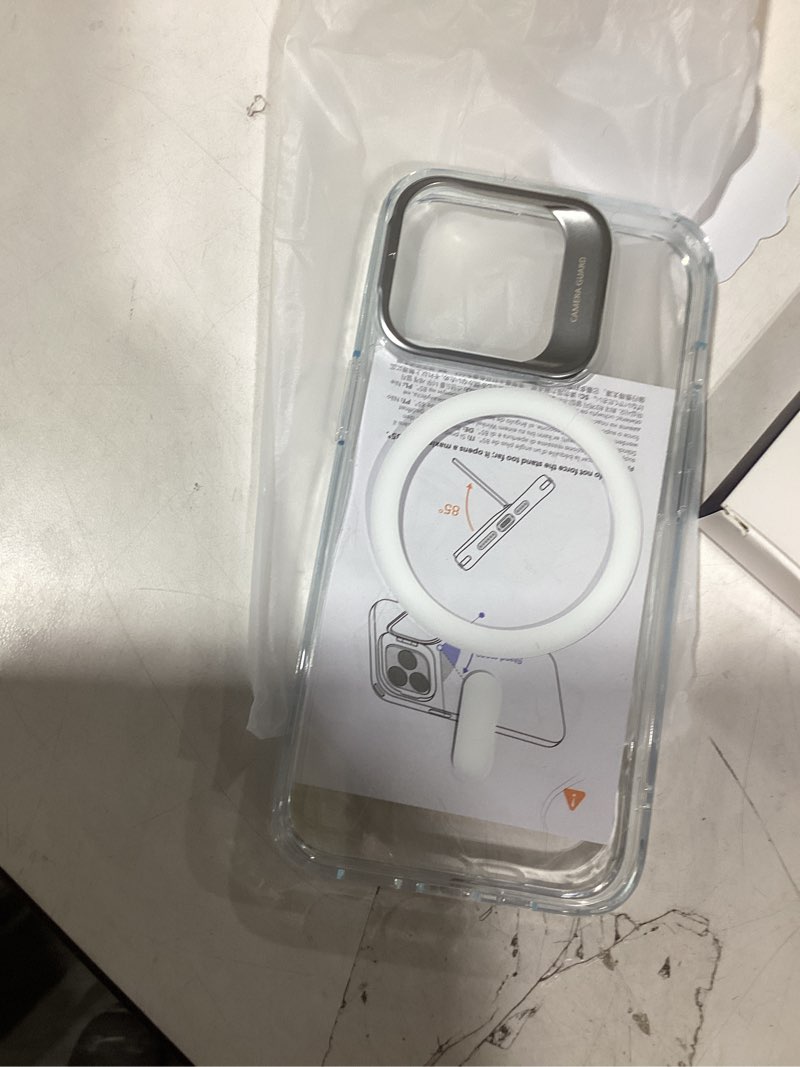 Condition photo showing Good Condition for ESR for iPhone 13 Pro Case, Compatible with MagSafe, Shockproof Military-Grade Protection, Built-in Camera Ring Stand, Magnetic Phone Case for iPhone 13 Pro, Classic Series (HaloLock), Clear A-Clear iPhone 13 Pro