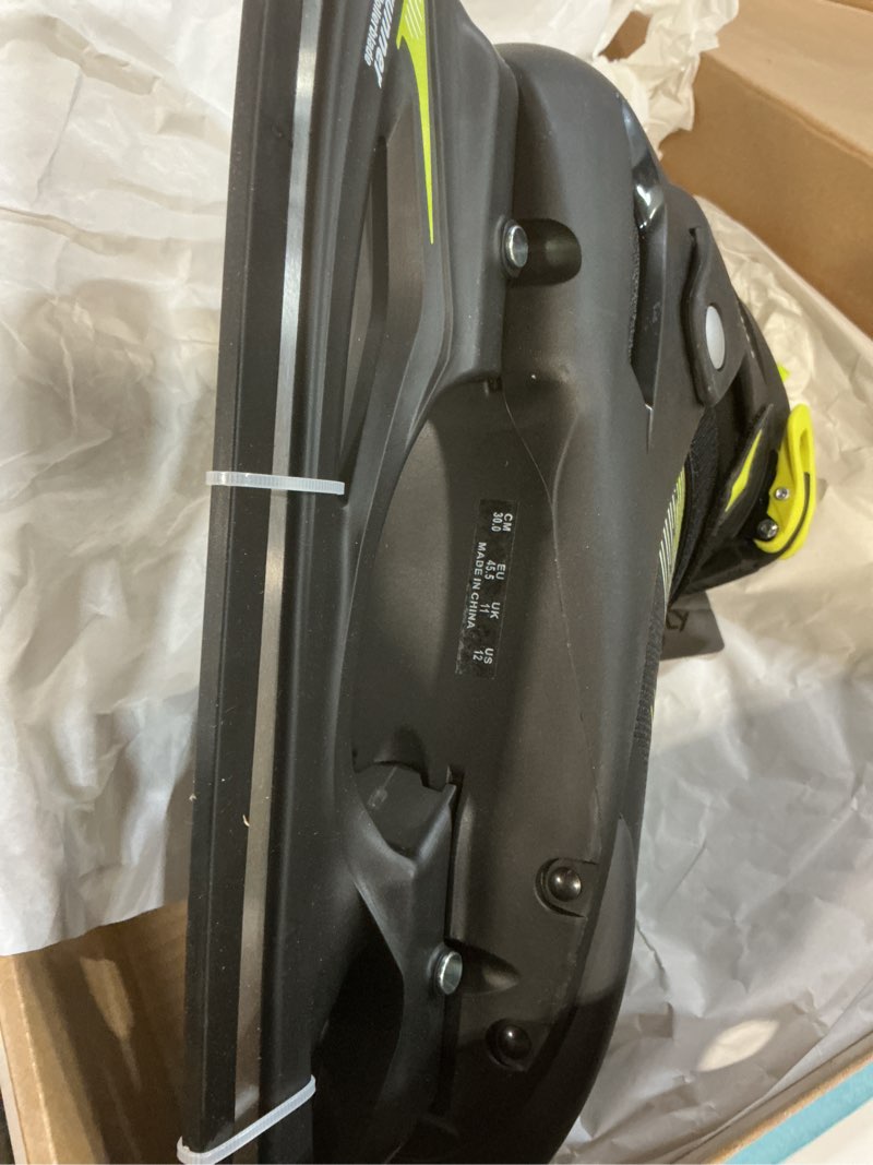 Condition photo showing New/Like New for Bladerunner Ice by Rollerblade Igniter Men's Adult Ice Skates, Black and Lime BLACK/LIME 12