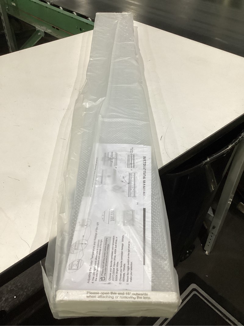 Condition photo showing New/Like New for hykolity 4ft led wraparound light with 3 wattages/3 lumens/3 cct selectable, 55w/65w/75w, 5500lm/6500lm/7500lm, 3000k/4000k/5000k, flush mount office ceiling light fixture, etl 3000k/4000k/5000k - 55w/65w/75w