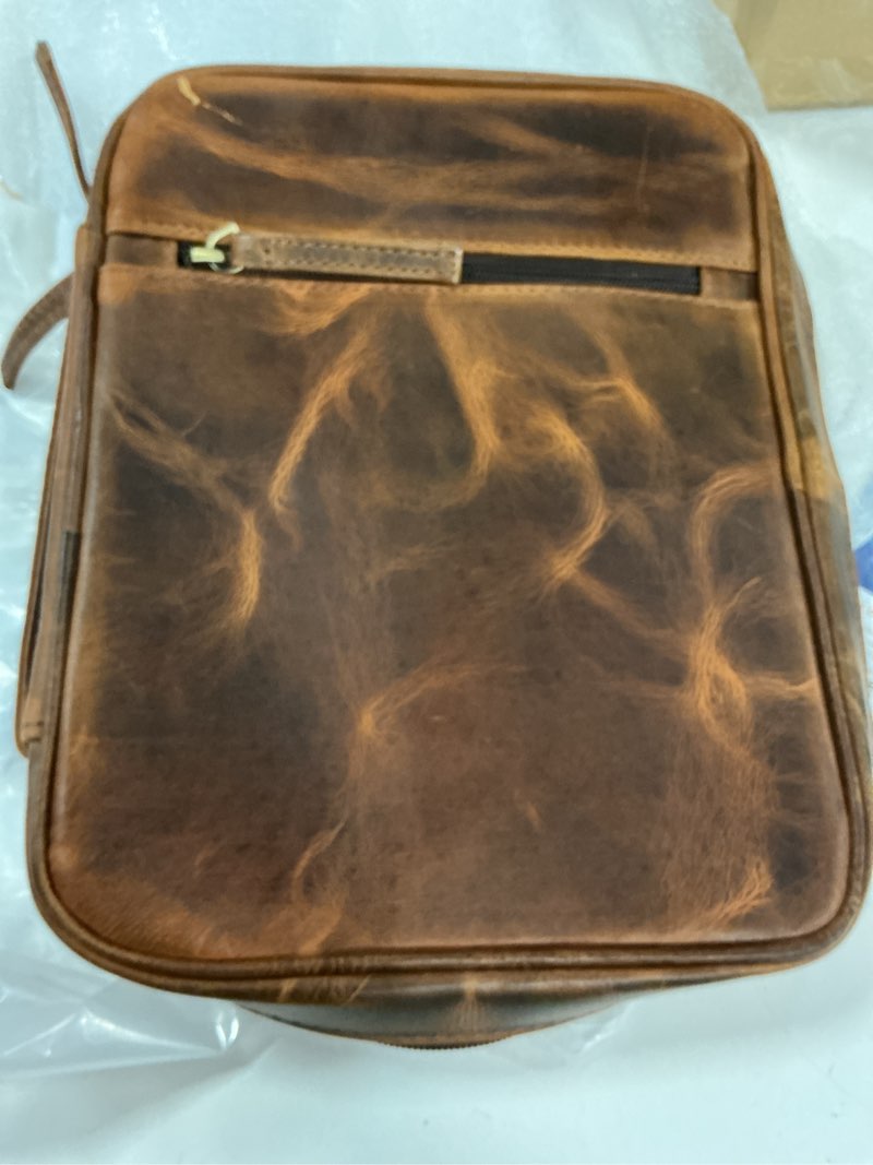 Condition photo showing New/Like New for elizo leather bible cover for men bible case women holder carrying organizer wrap sleeve protector christian religious gift cross bookmark – large antique brown antique large