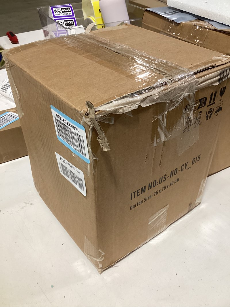 Condition photo showing As Is for broken blue vase