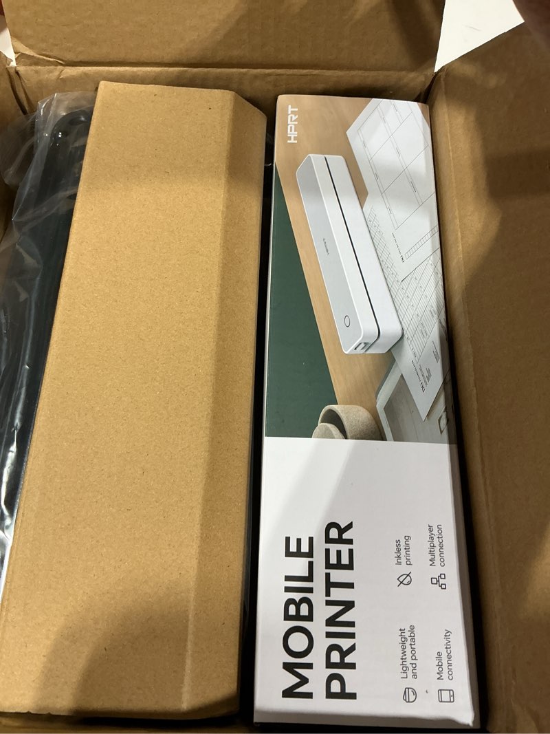 Condition photo showing New/Like New for idprt portable thermal printer wireless for travel, printers for home use, come with carry case& 200 sheets thermal paper, support 8.5x11 us letter&a4 thermal paper, compatible with phone laptop black black case with 200 paper