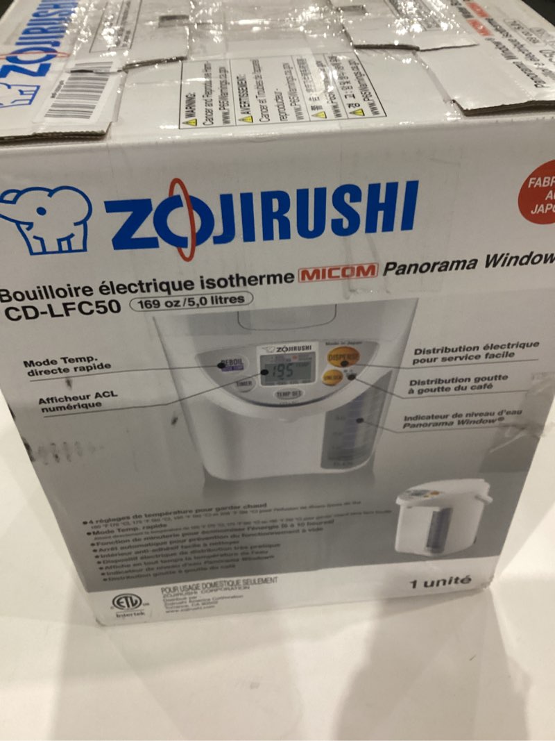 Condition photo showing New/Like New for Zojirushi Micom Water Boiler and Warmer, 169 oz/5.0 L, White & NS-ZCC10 Neuro Fuzzy Rice Cooker, 5.5-Cup, White 169 oz/5.0 L Boiler + Rice Cooker, 5.5-Cup