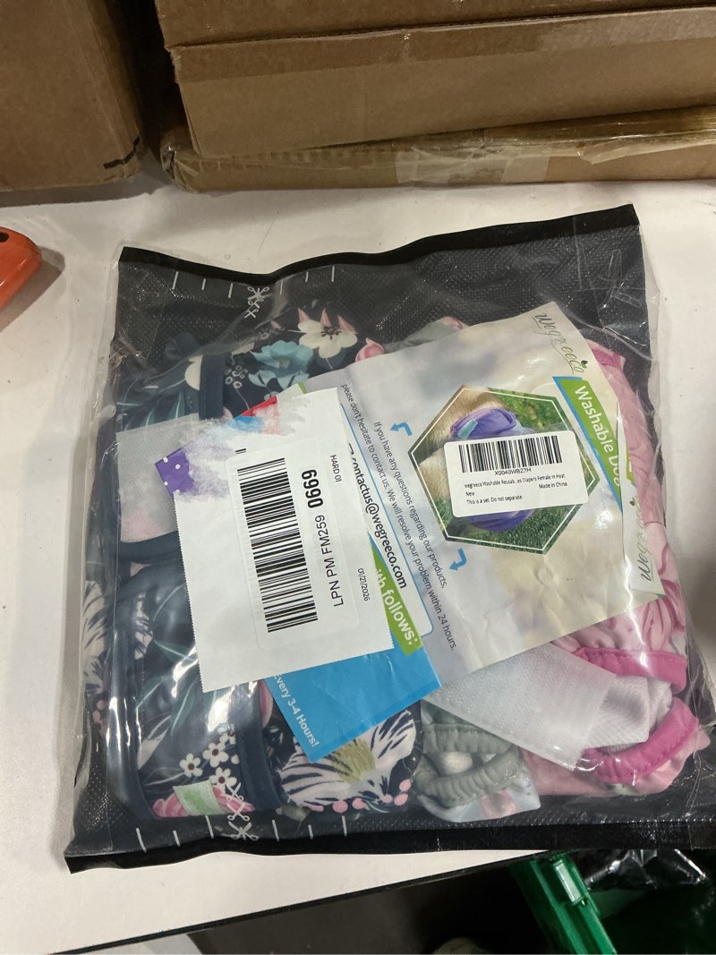 Condition photo showing Good Condition for wegreeco Washable Reusable Premium Dog Diapers,Pack of 3,Small Dog Puppy & Doggy Diapers Female,Dog Period Panties Diapers Female in Heat Large (15"-17" Waist) Flower-2