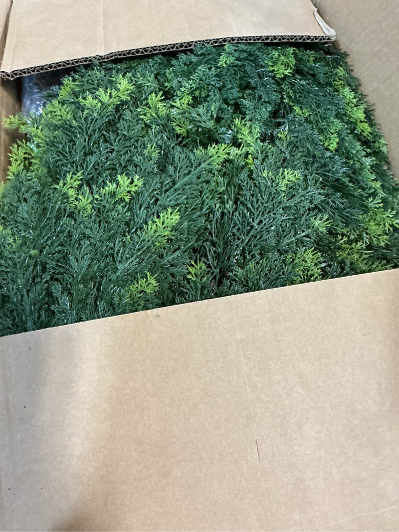 Condition photo showing Good Condition for 4ft artificial cedar topiary trees, 2 pack tall faux pine cypress plants for front porch decor,realistic fake plants indoor outdoor faux plants evergreen bushes shrubs for porch garden office