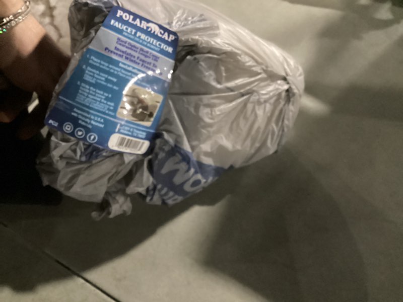 polar cap pc2 plastic covered faucet cover, rectangular beige