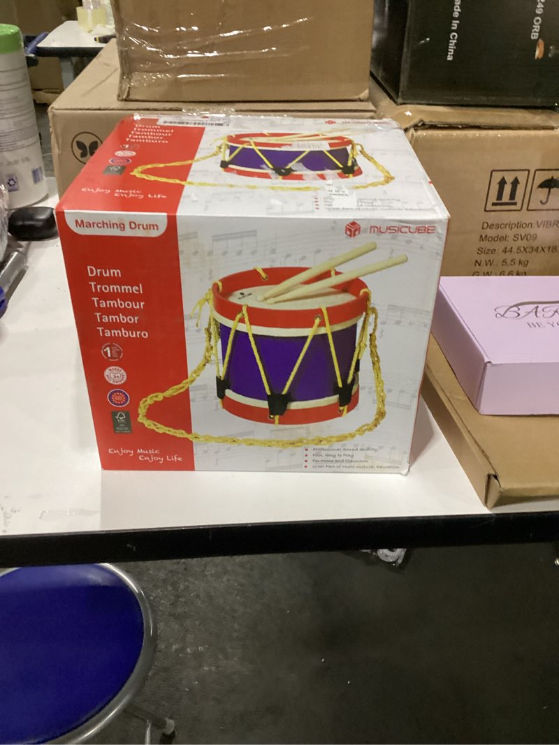 Condition photo showing Good Condition for MUSICUBE Kids 8 Inch Drum Set with Adjustable Strap and 2 Wooden Drum Sticks - Musical Instrument Gi