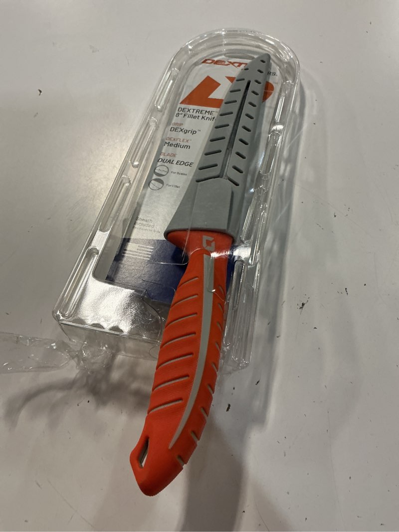 Condition photo showing Good Condition for dexter outdoors dextreme dual edge 8" flexible fillet knife | includes sheath 8" dual edge flex