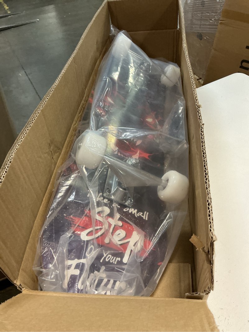 Condition photo showing New/Like New for Professional Double Kick Skateboard, 31 inch Maple Deck, ABEC-9 Bearings, 95A PU Wheels, Custom Graphic Design 31" bat( T-tool Included?)