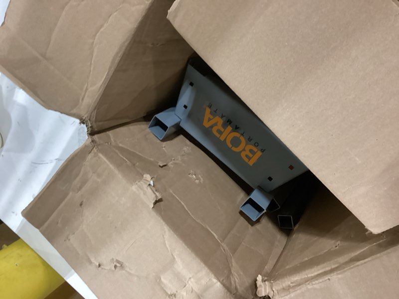 Condition photo showing New/Like New for BORA Universal Miter Saw Stand with Quick Release Tool Mounting System- Portable Miter Saw Stand 500 Lbs Max Weight Load - 34-inch Height with Outrigger Arms Up to 114 Inches - PM-4000, Orange Item Stand